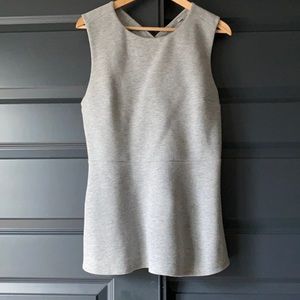 COS grey peplum tank. Size M.